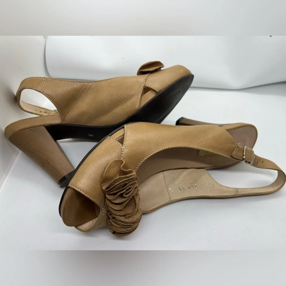 Women’s Sandals, leather, heel - Picture 2 of 5